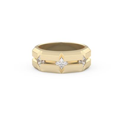 0.71 TCW Princess Lab Grown Diamond Men's Wedding Band
