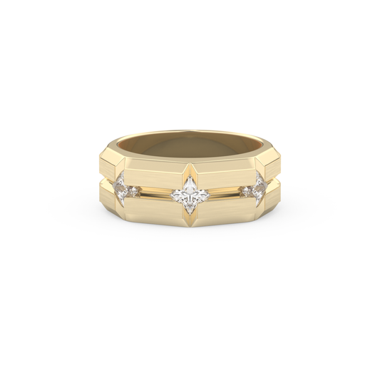 0.71 TCW Princess Lab Grown Diamond Men's Wedding Band