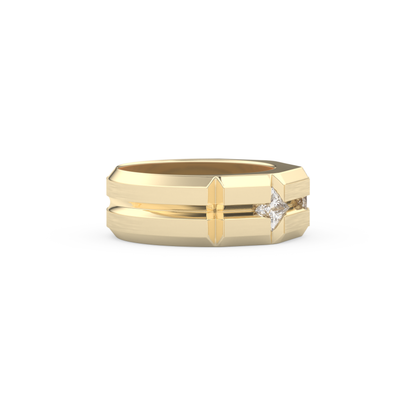 0.71 TCW Princess Lab Grown Diamond Men's Wedding Band