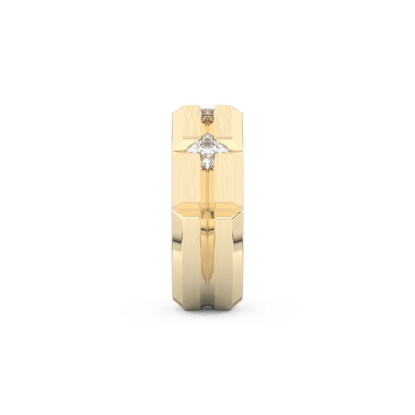 0.71 TCW Princess Lab Grown Diamond Men's Wedding Band