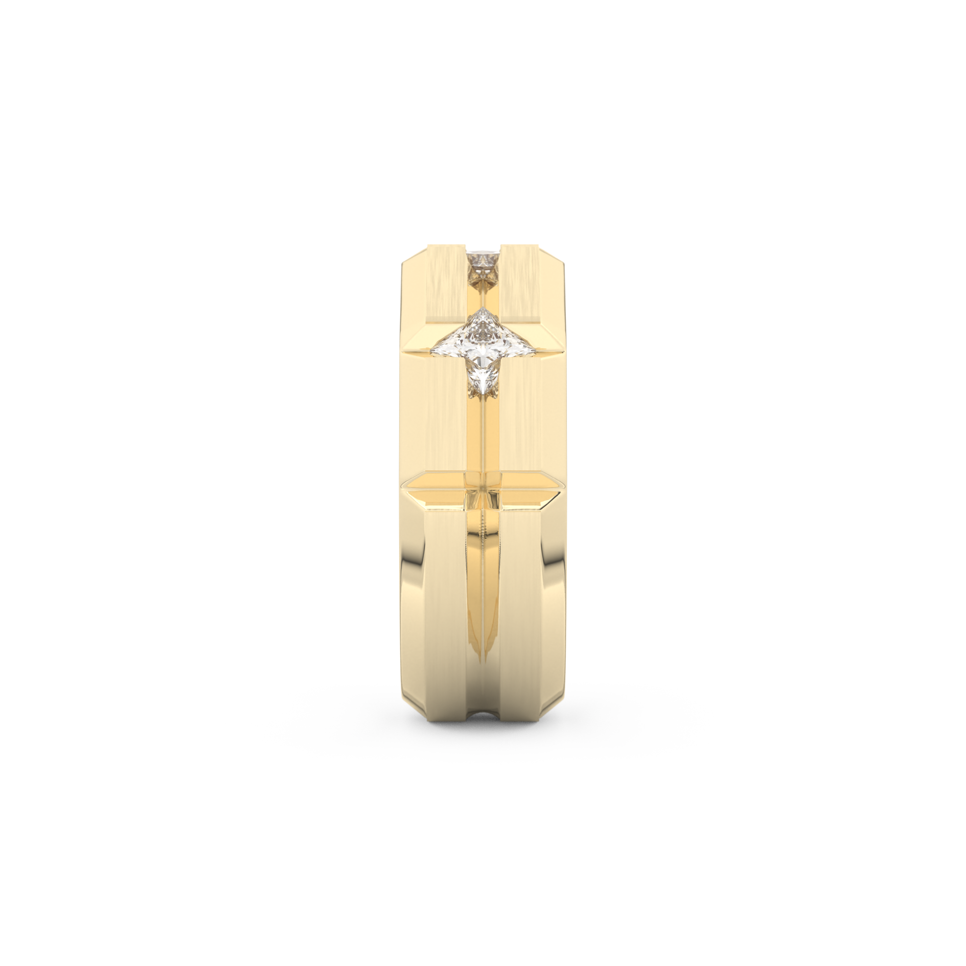 0.71 TCW Princess Lab Grown Diamond Men's Wedding Band