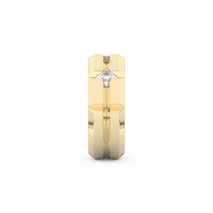 0.71 TCW Princess Lab Grown Diamond Men's Wedding Band