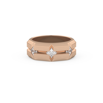 0.71 TCW Princess Lab Grown Diamond Men's Wedding Band
