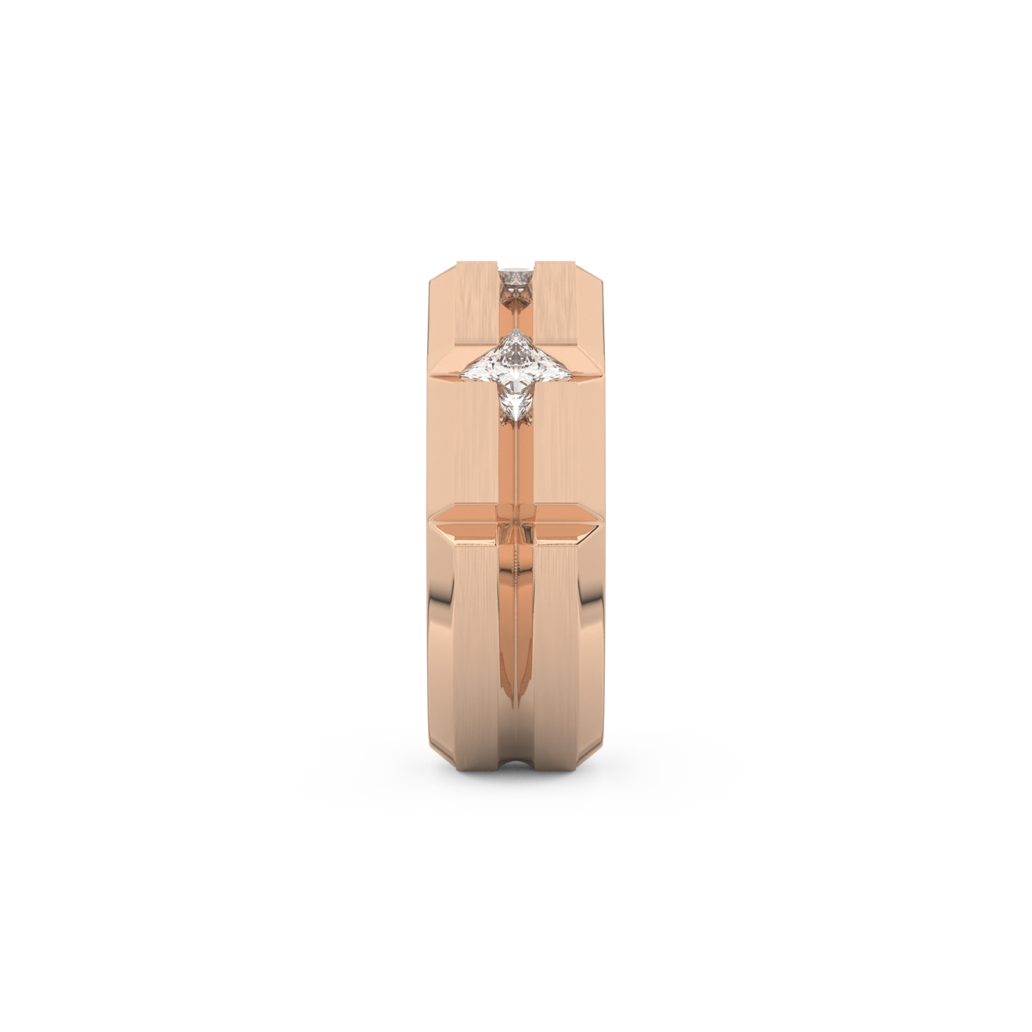 0.71 TCW Princess Lab Grown Diamond Men's Wedding Band