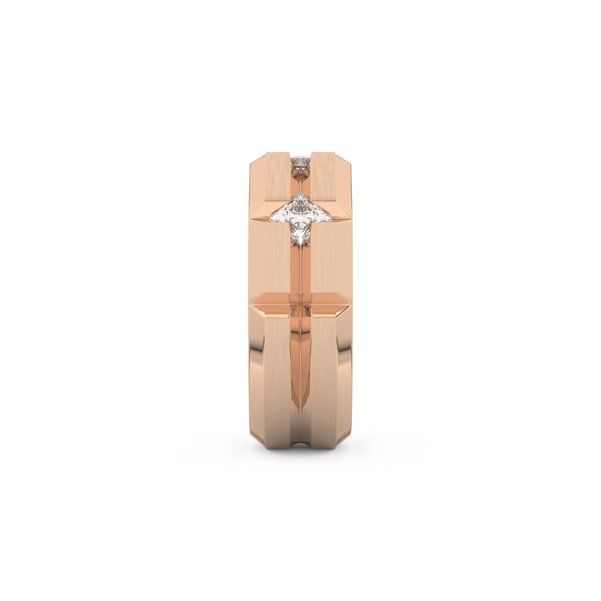0.71 TCW Princess Lab Grown Diamond Men's Wedding Band