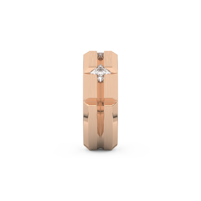 0.71 TCW Princess Lab Grown Diamond Men's Wedding Band