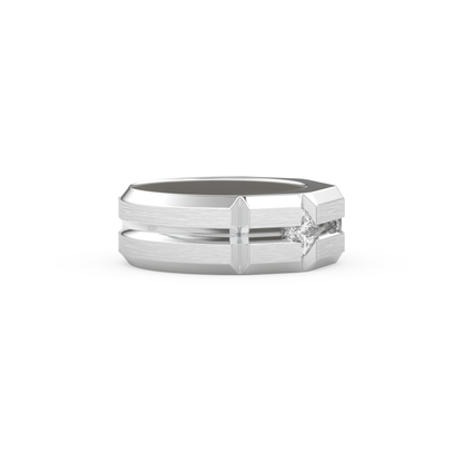 0.71 TCW Princess Lab Grown Diamond Men's Wedding Band
