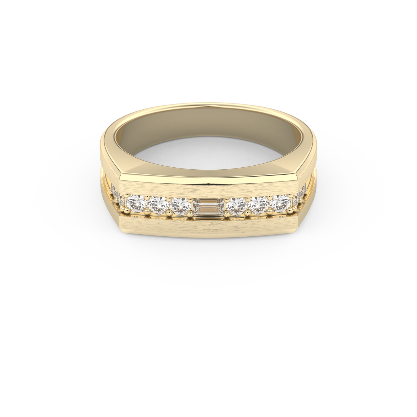0.28 TCW Round Lab Grown Diamond Men's Wedding Band