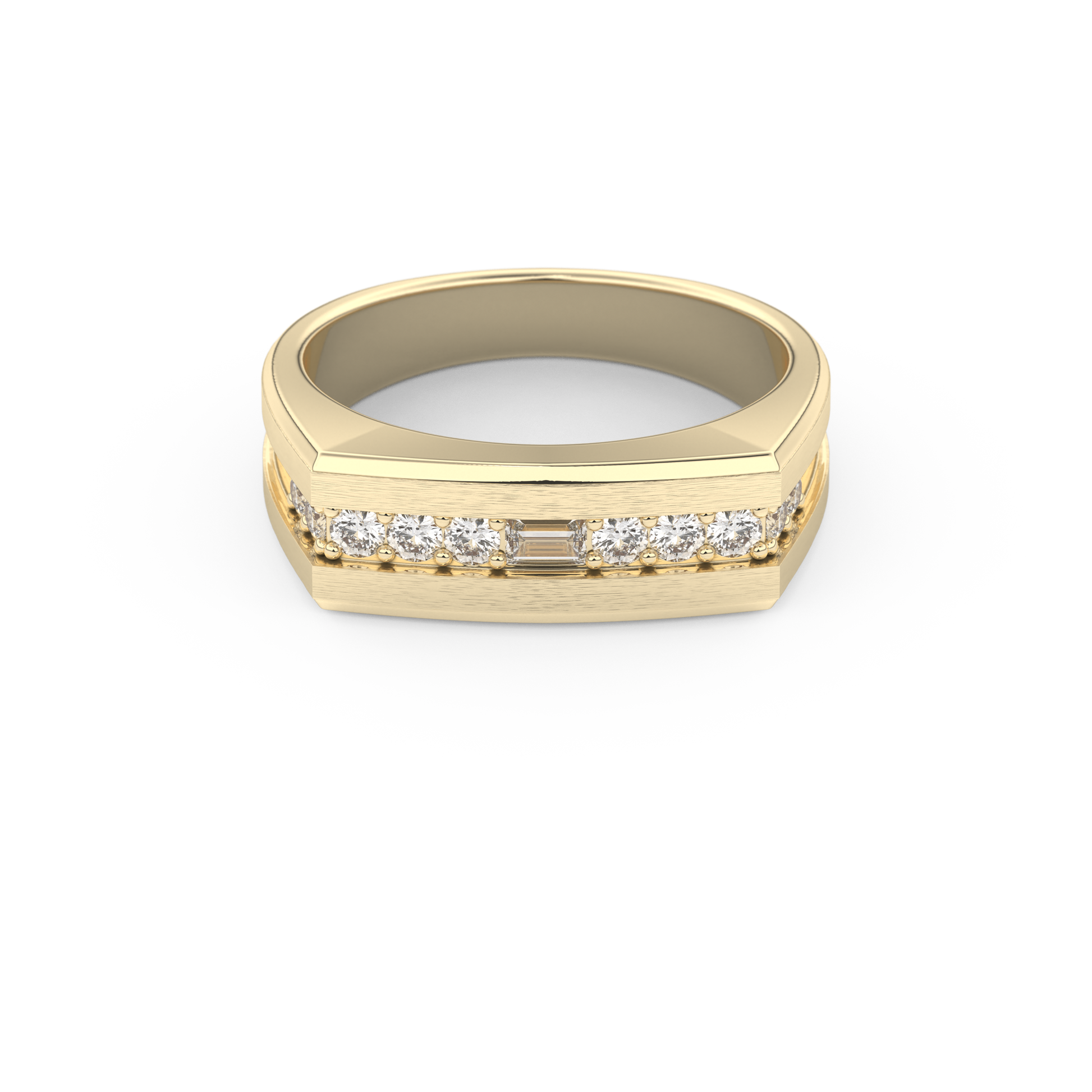 0.28 TCW Round Lab Grown Diamond Men's Wedding Band