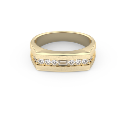 0.28 TCW Round Lab Grown Diamond Men's Wedding Band