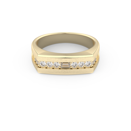 0.28 TCW Round Lab Grown Diamond Men's Wedding Band