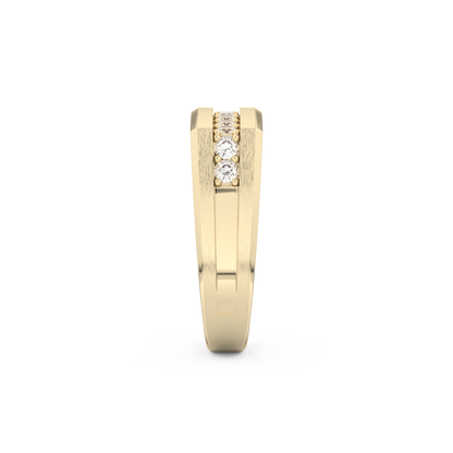 0.28 TCW Round Lab Grown Diamond Men's Wedding Band