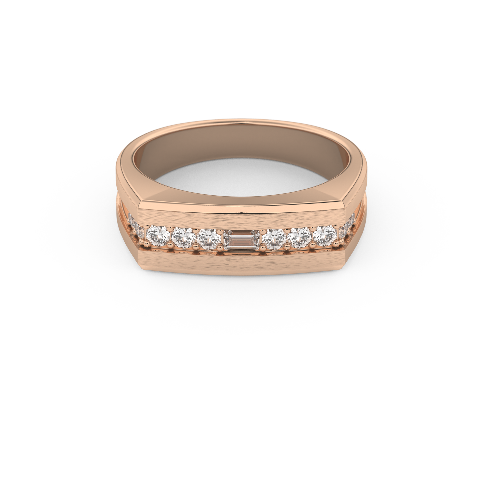 0.28 TCW Round Lab Grown Diamond Men's Wedding Band