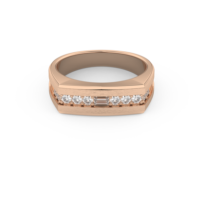 0.28 TCW Round Lab Grown Diamond Men's Wedding Band