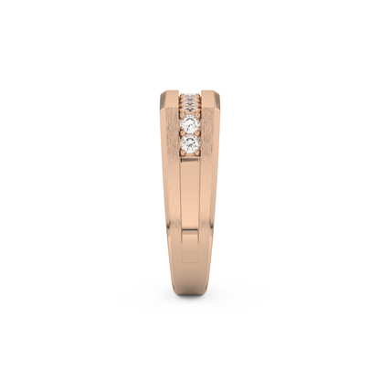 0.28 TCW Round Lab Grown Diamond Men's Wedding Band