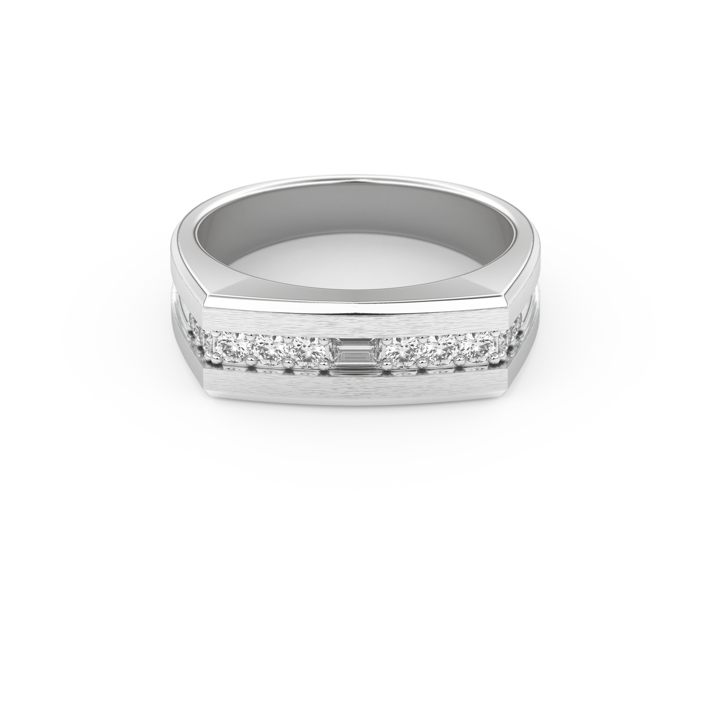 0.28 TCW Round Lab Grown Diamond Men's Wedding Band