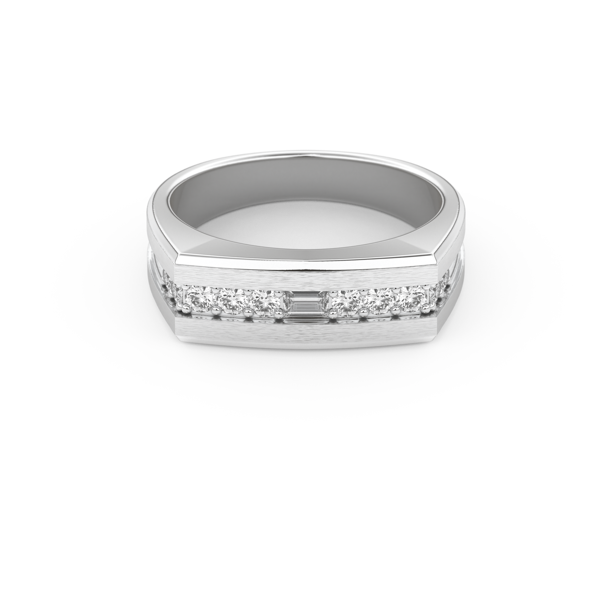 0.28 TCW Round Lab Grown Diamond Men's Wedding Band