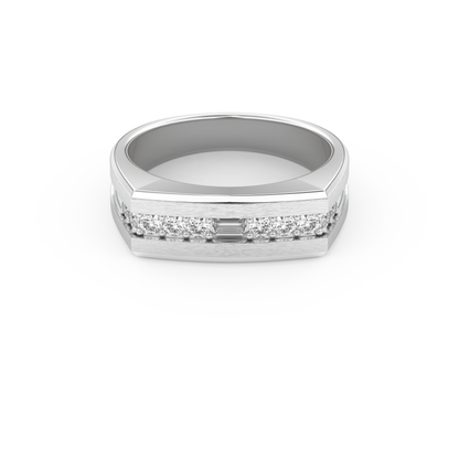 0.28 TCW Round Lab Grown Diamond Men's Wedding Band