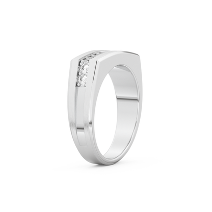 0.28 TCW Round Lab Grown Diamond Men's Wedding Band
