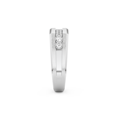 0.28 TCW Round Lab Grown Diamond Men's Wedding Band