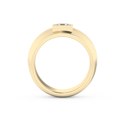 Princess Pave Lab Grown Diamond Men's Engagement Ring