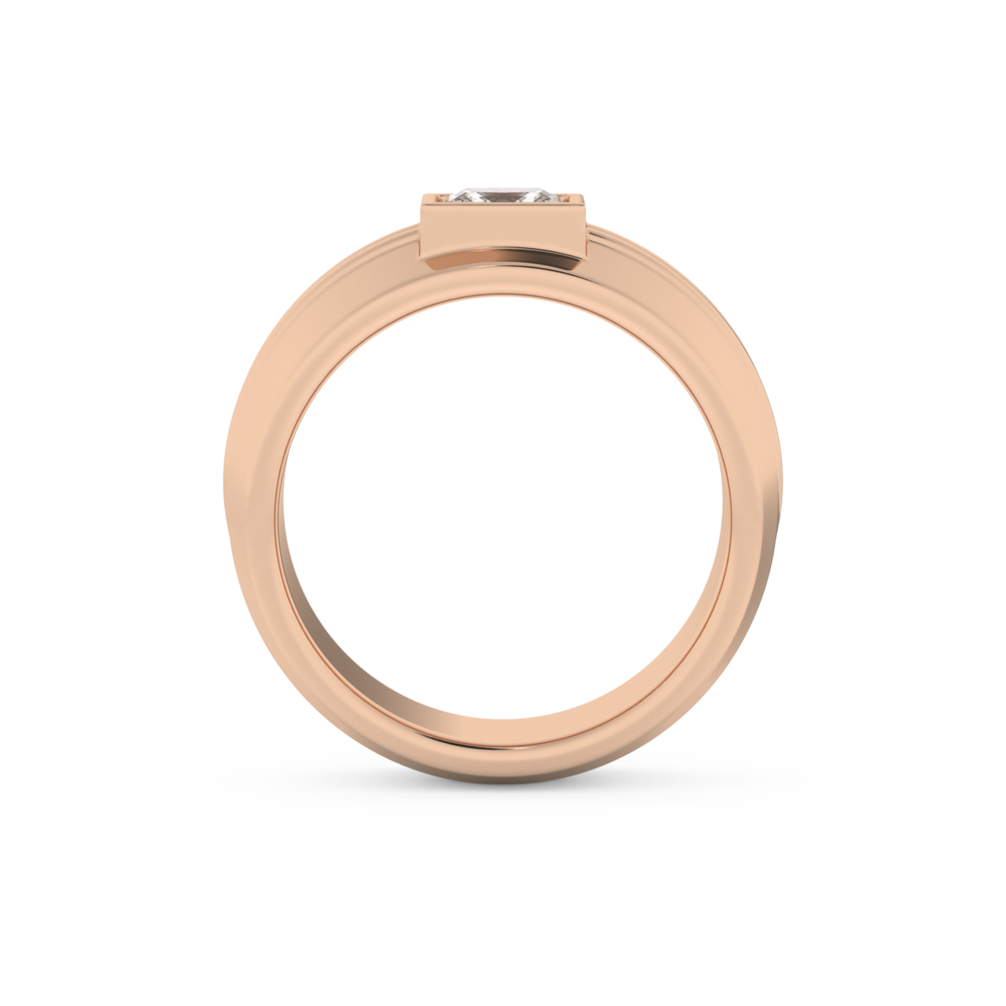 Princess Pave Lab Grown Diamond Men's Engagement Ring