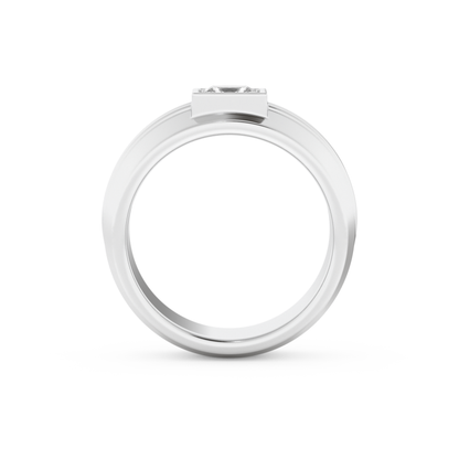 Princess Pave Lab Grown Diamond Men's Engagement Ring