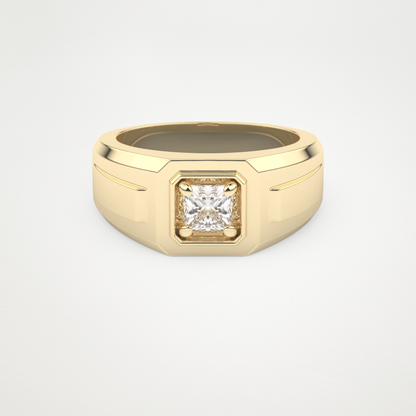 0.5 CT Princess Lab Grown Diamond Men's Wedding Band