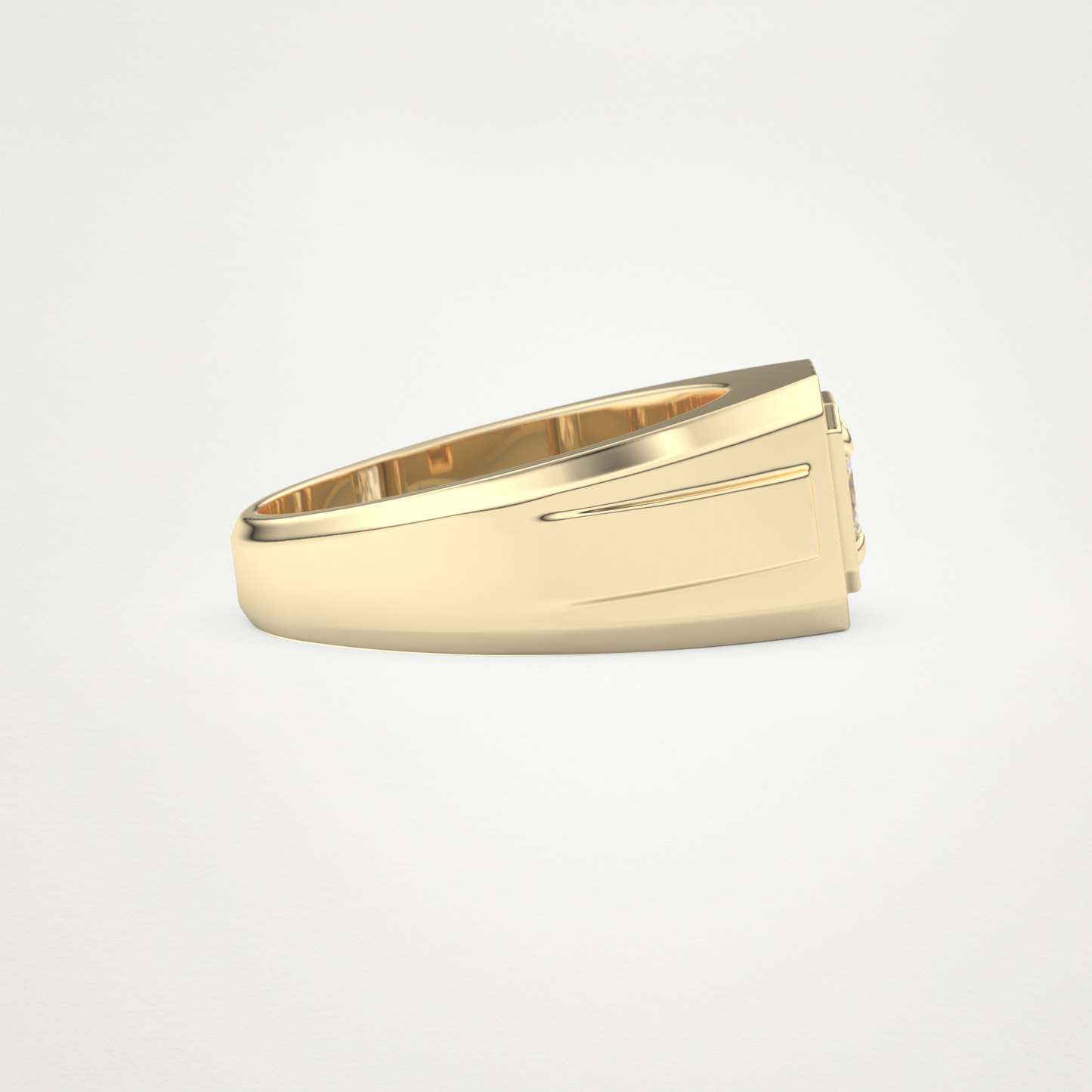 0.5 CT Princess Lab Grown Diamond Men's Wedding Band