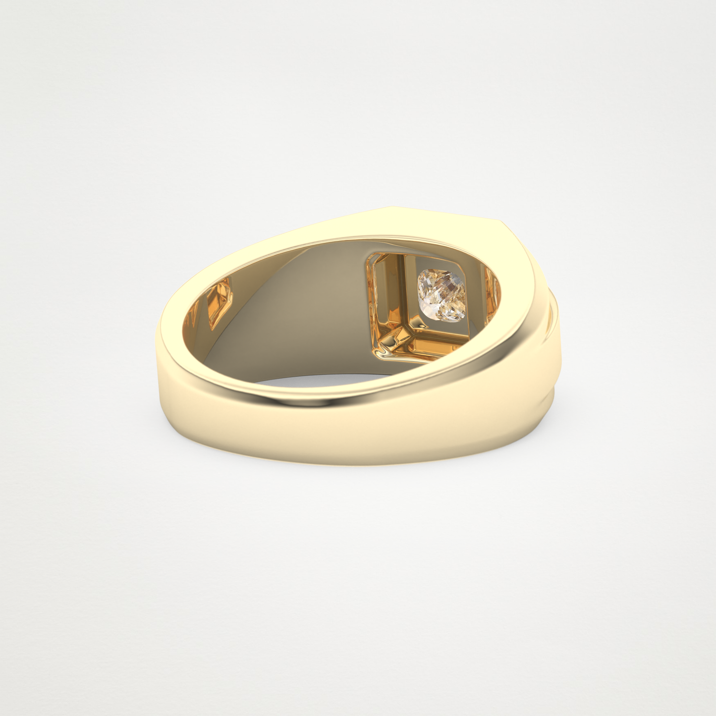 0.5 CT Princess Lab Grown Diamond Men's Wedding Band