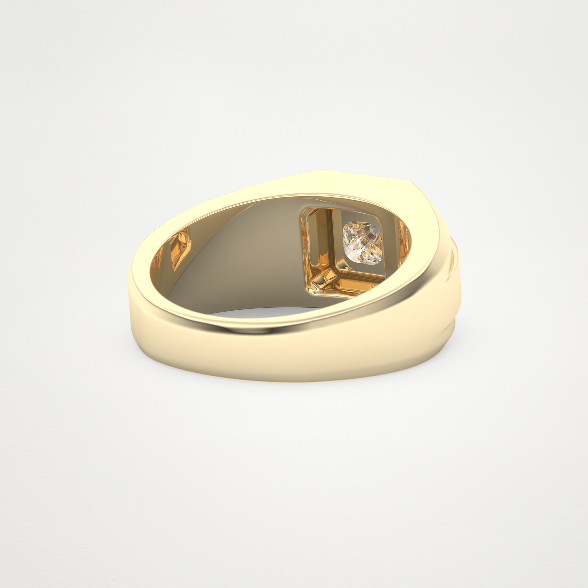 0.5 CT Princess Lab Grown Diamond Men's Wedding Band