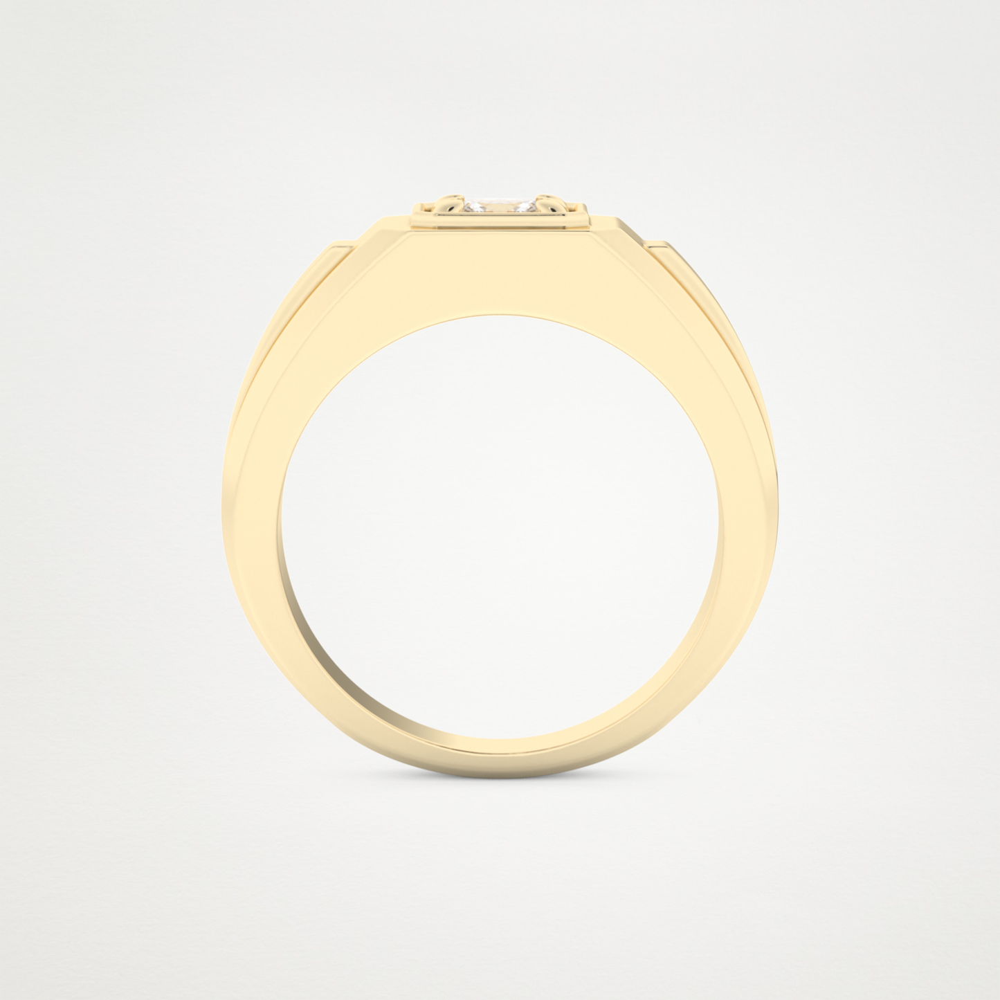 0.5 CT Princess Lab Grown Diamond Men's Wedding Band