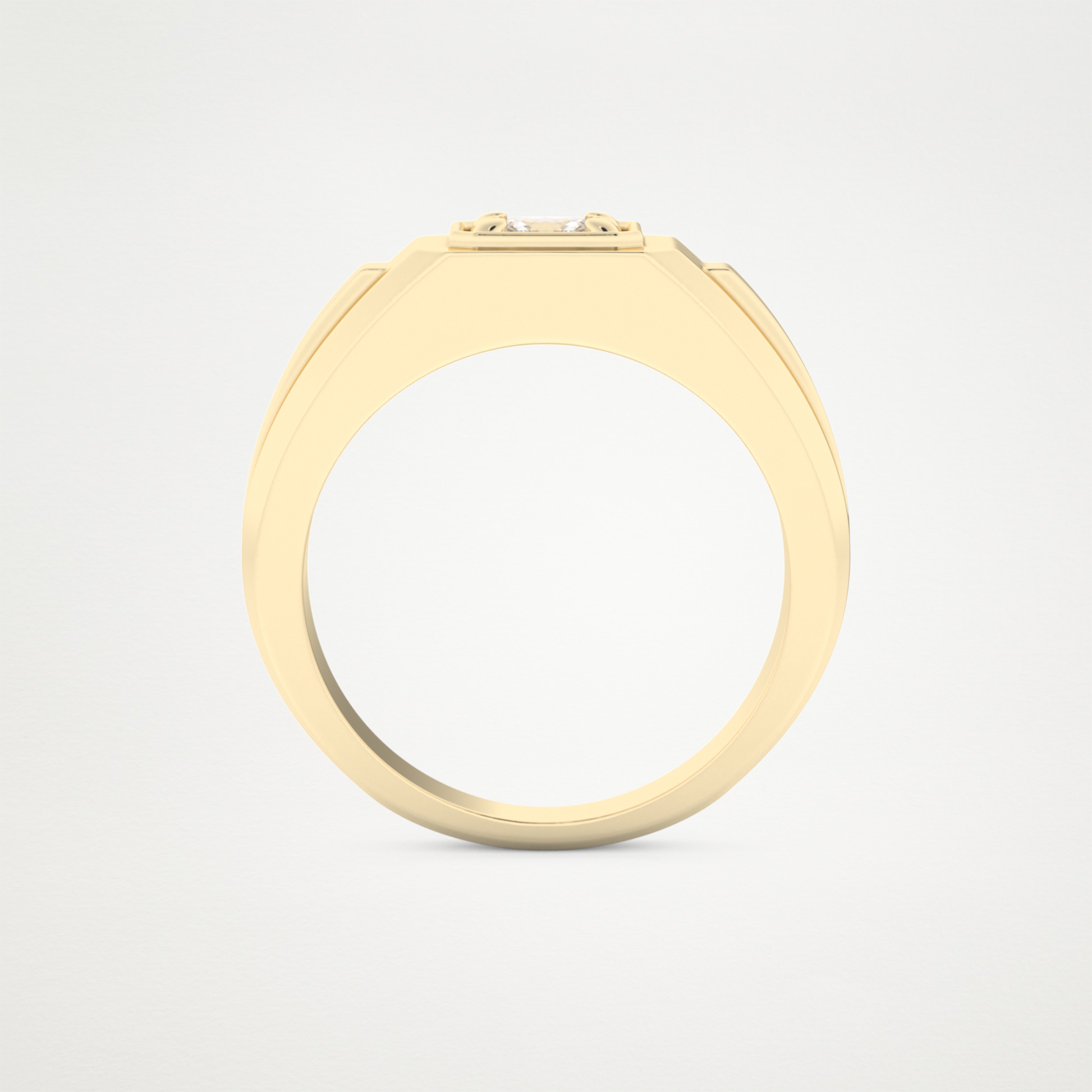 0.5 CT Princess Lab Grown Diamond Men's Wedding Band