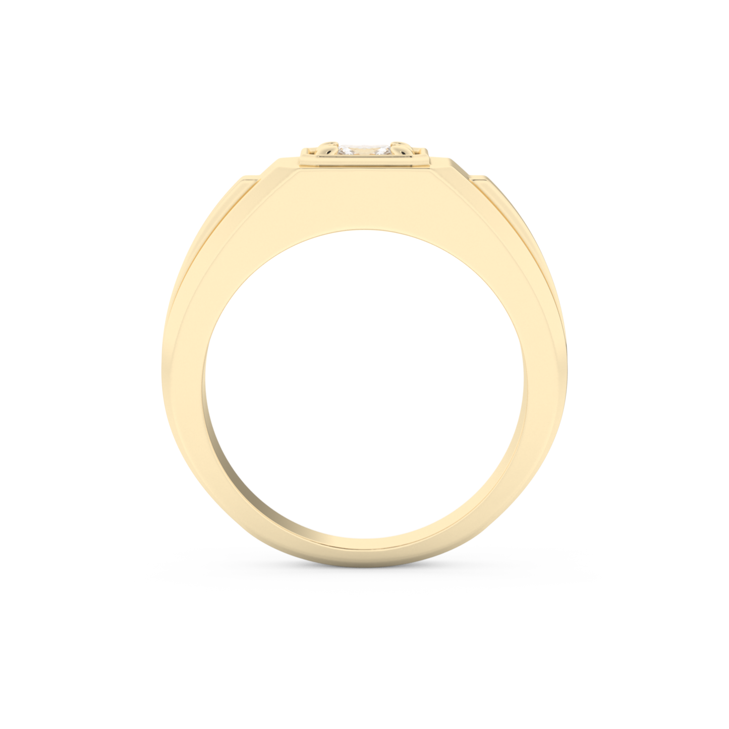 Princess Solitaire Lab Grown Diamond Men's Engagement Ring