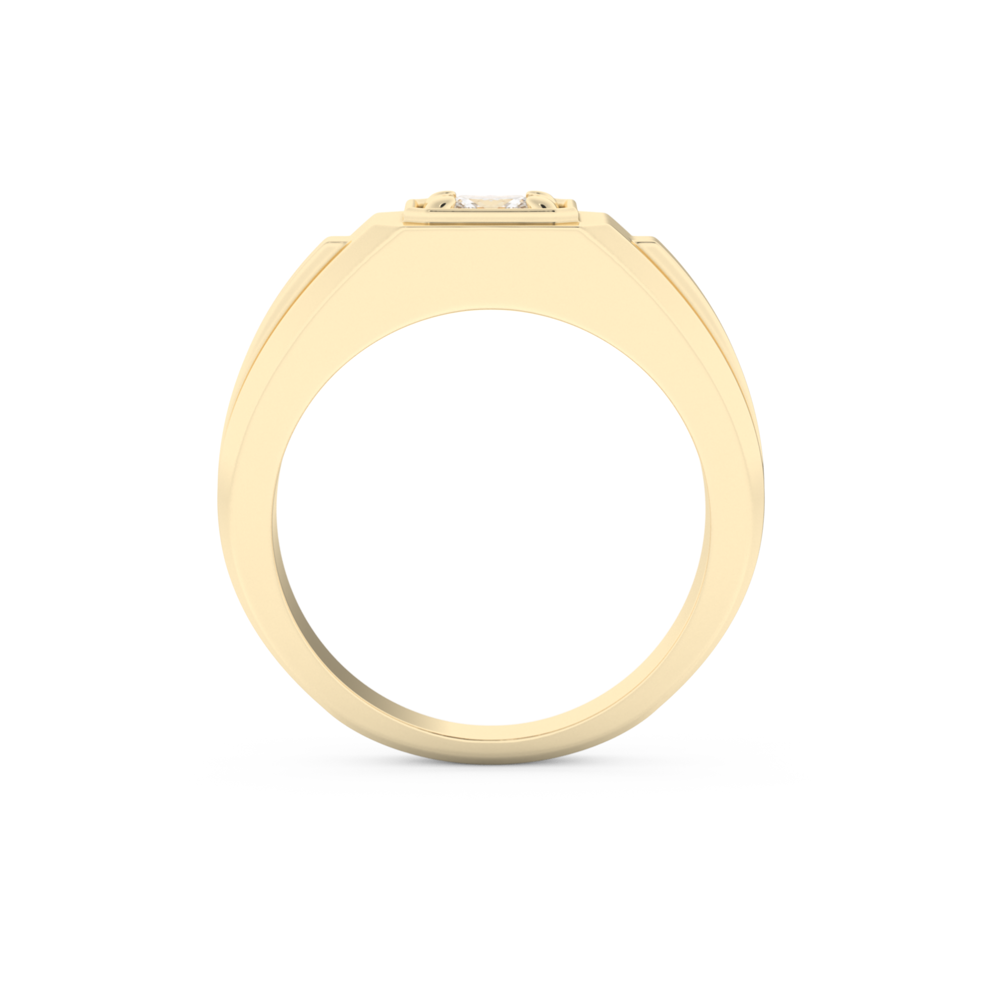 Princess Solitaire Lab Grown Diamond Men's Engagement Ring