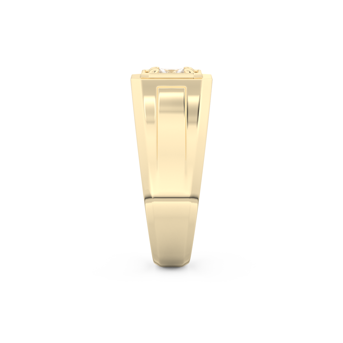 Princess Solitaire Lab Grown Diamond Men's Engagement Ring