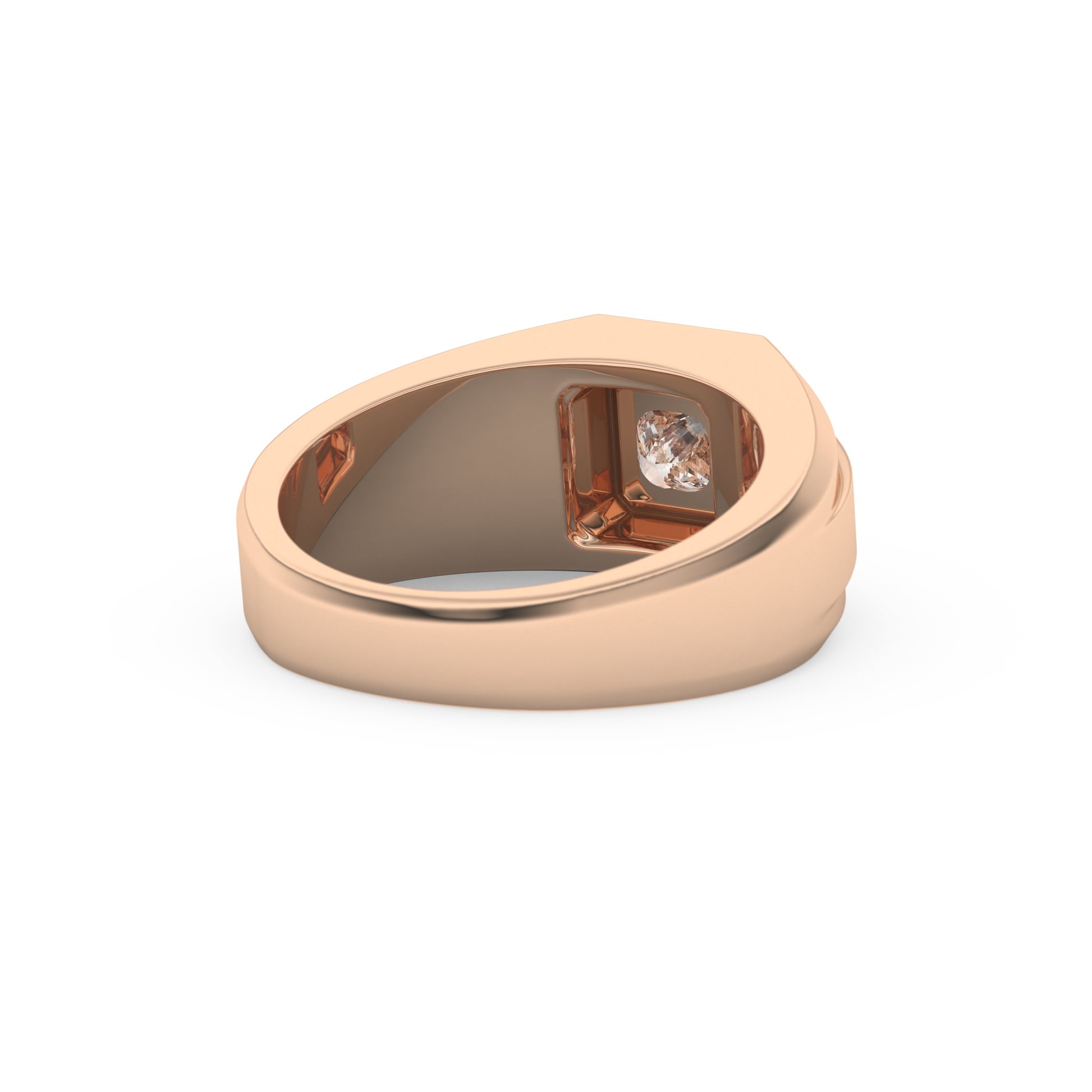 Princess Solitaire Lab Grown Diamond Men's Engagement Ring
