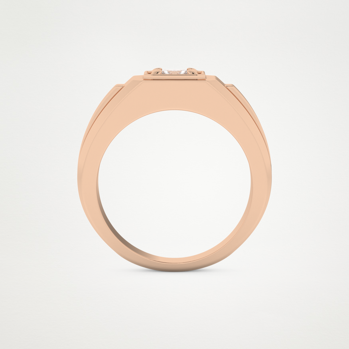 0.5 CT Princess Lab Grown Diamond Men's Wedding Band