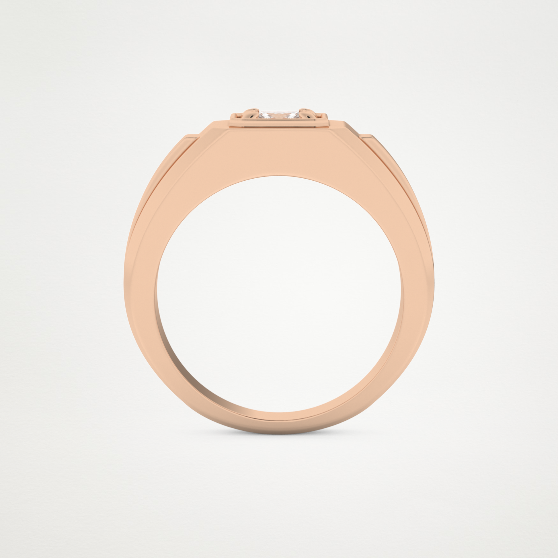0.5 CT Princess Lab Grown Diamond Men's Wedding Band