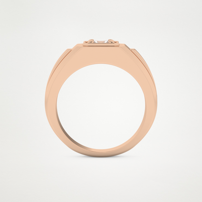 0.5 CT Princess Lab Grown Diamond Men's Wedding Band