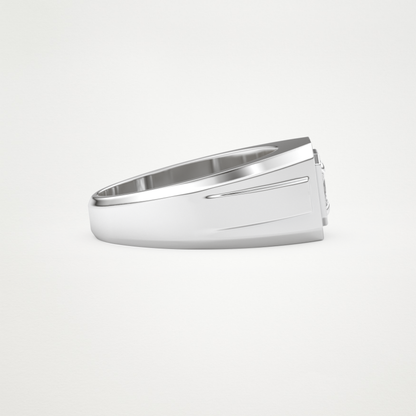 0.5 CT Princess Lab Grown Diamond Men's Wedding Band