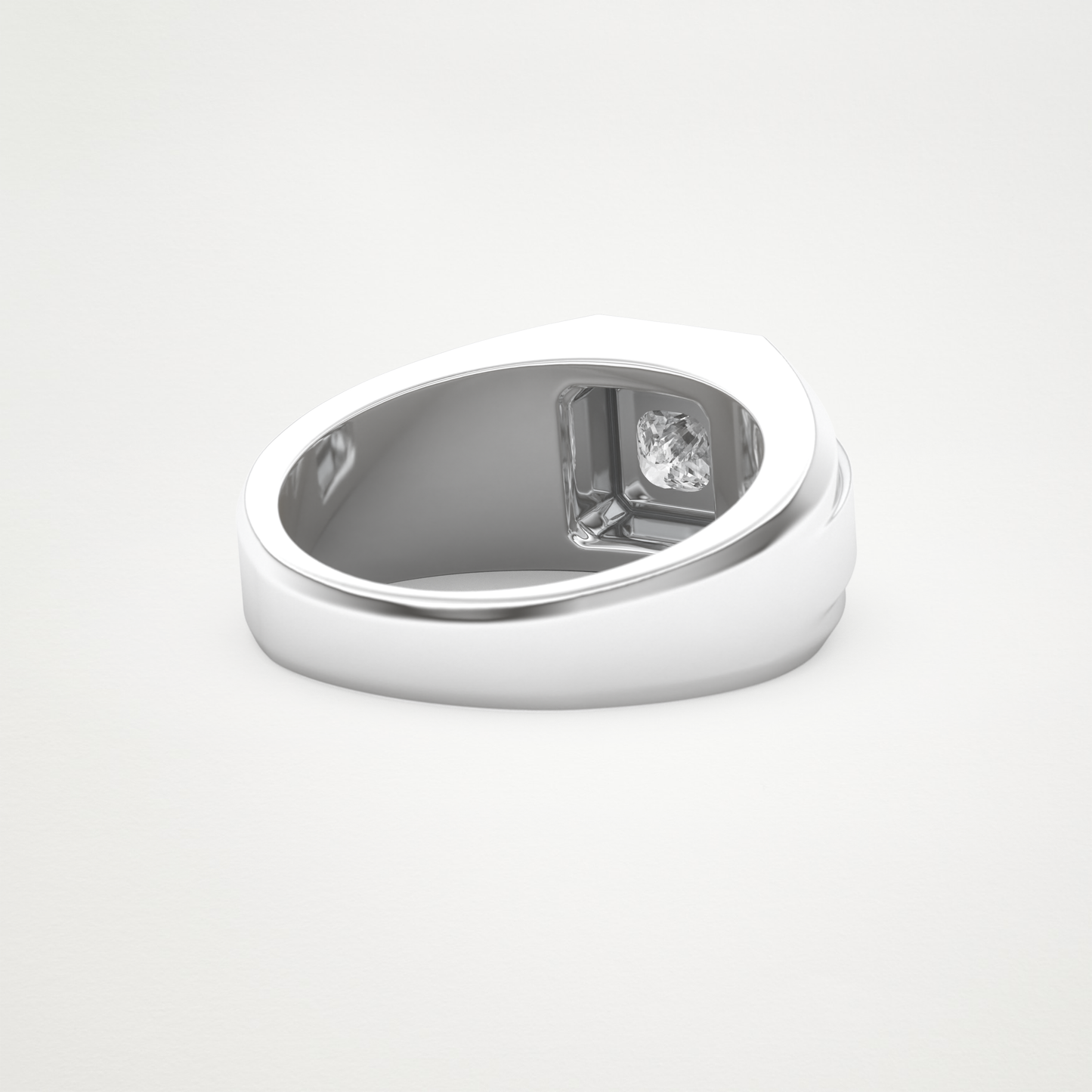 0.5 CT Princess Lab Grown Diamond Men's Wedding Band