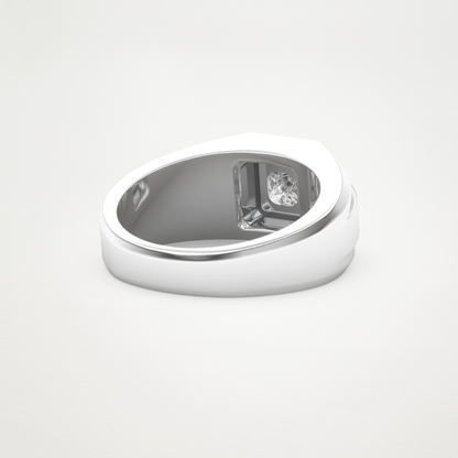 0.5 CT Princess Lab Grown Diamond Men's Wedding Band