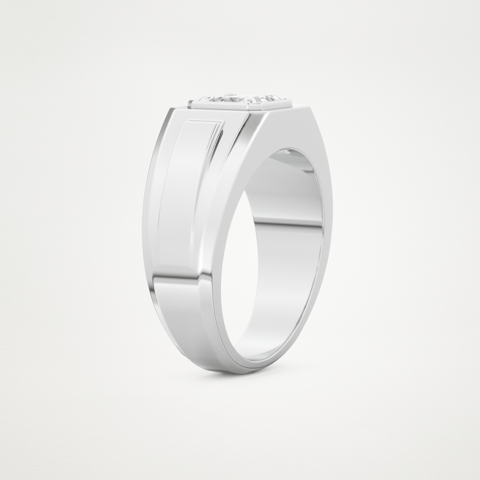 0.5 CT Princess Lab Grown Diamond Men's Wedding Band