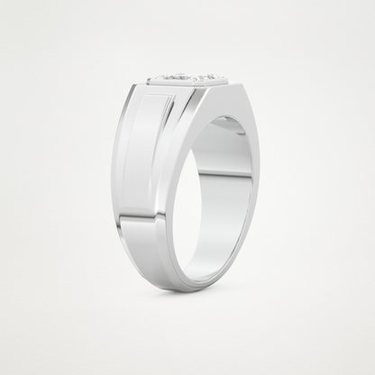 0.5 CT Princess Lab Grown Diamond Men's Wedding Band