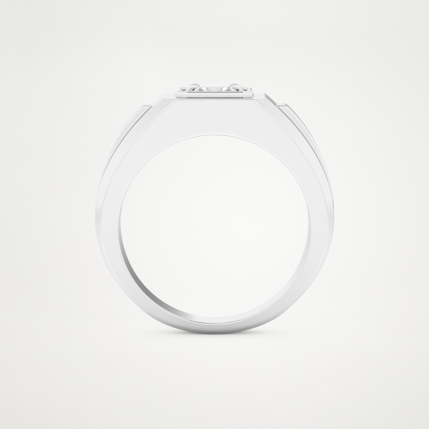 0.5 CT Princess Lab Grown Diamond Men's Wedding Band