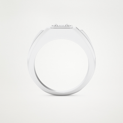 0.5 CT Princess Lab Grown Diamond Men's Wedding Band