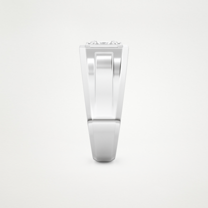 0.5 CT Princess Lab Grown Diamond Men's Wedding Band