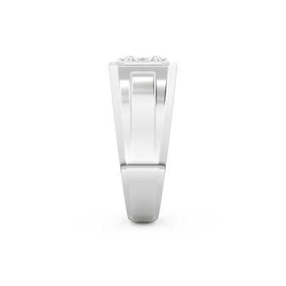 Princess Solitaire Lab Grown Diamond Men's Engagement Ring
