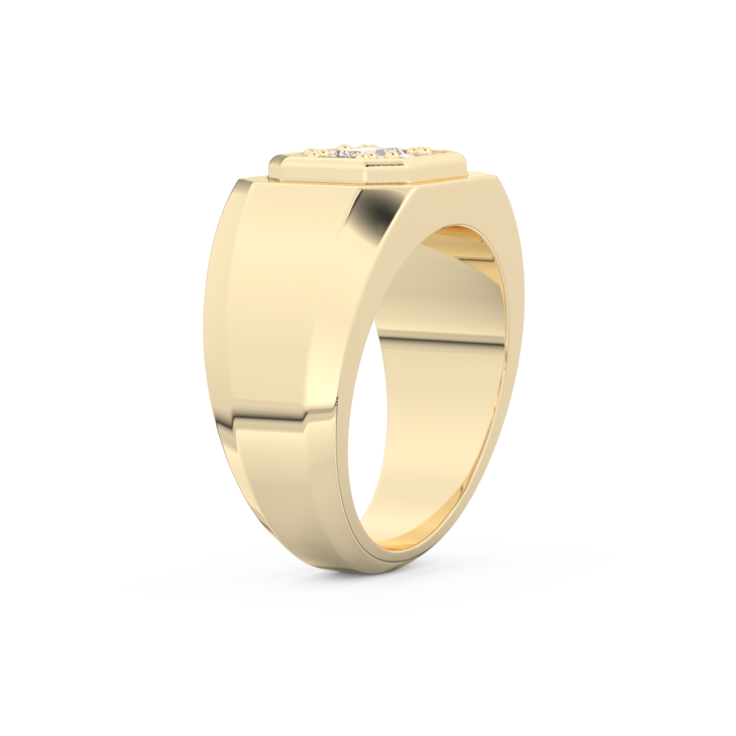 0.46 TCW Round & Baguette Lab Grown Diamond Men's Wedding Band
